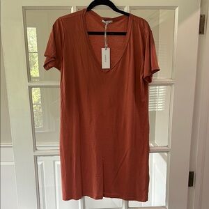 Z-Supply Terracotta V-Neck T-shirt Dress